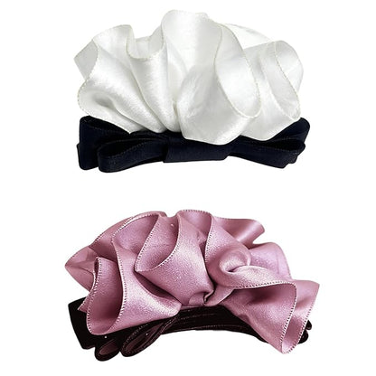 Banana Clip for Women Girl Accessories Flower No Crease Thin Curly Fine Long Hair Claw Clips Decorations Ponytail non Slip Snap Hair Clips