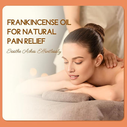 Frankincense and Myrrh Essential Oil, 100% Pure Natural, for Diffuser, Skin Care, Meditation, and Relaxation, Combo Set with Roller Bottle - 2 Oz