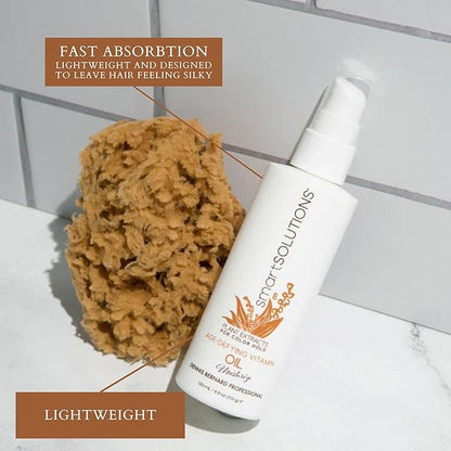 SMART SOLUTIONS Age Defying Vitamin Oil, 4oz | Light Weight | Hydrates | Detangles | Paraben Free