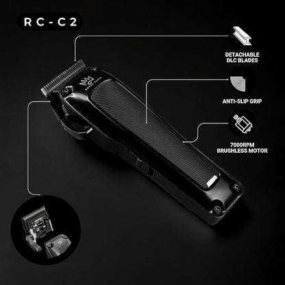 Royal Clips Hair and Beard Fade Kit 2.0 – Professional Clipper, Trimmer & Foil Shaver Bundle for Men, Complete Haircut Set for Barbers – Ideal Holiday Gift for Men, Fathers, Brothers & Barbers - Black