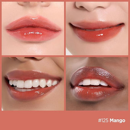 Laka Fruity Glam Lip Tint Mini Best Sellers, #122 Rosy Rose, #121 Ash Nut, #125 Mango, #126 Lucy