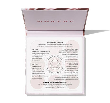 Morphe Rich & Foiled Artistry Palette - 9-Pan Metallic Eye Makeup Palette with Luxe Mattes, Shimmers, and Foil-Finishes - Mauve & Pink Colors with Luminous Shine - Rose to Fame (0.35 oz)