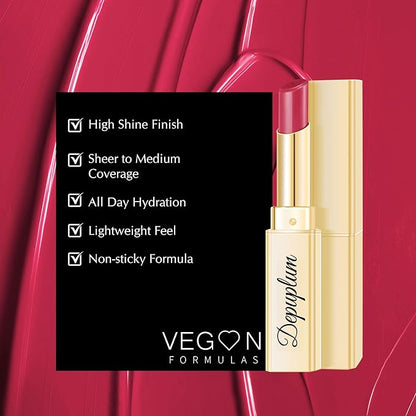 Red Lipstick for Women Hydrate Lipstick Glossy Moisture Lip Gloss Sheer-Medium Coverage Long Lasting Lipsticks for Dry Lips, DM69 Ruby Red