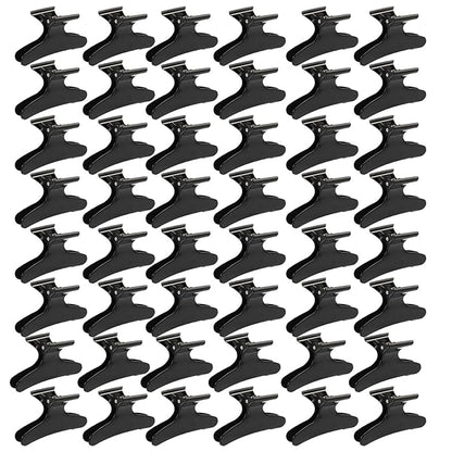 Ondder 48 Pcs Black Butterfly Hair Clips for Styling and Sectioning - Pro Claws Clamps for Cutting, Coloring - Hair Accessories for Women Girls
