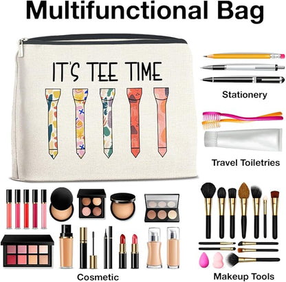 Golf Lovers Gift for Women Makeup Bag Golf Weekend Gifts Golfer Gifts for Women Cosmetic Bag Zipper Makeup Pouch