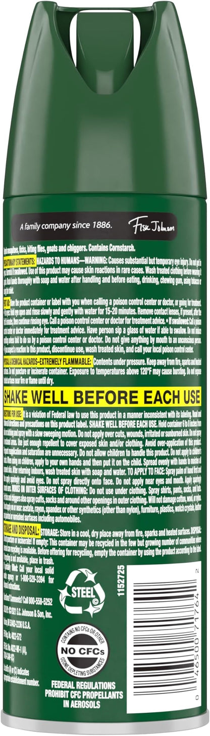OFF! Deep Woods Insect Repellent Aerosol, Dry, Non-Greasy Formula, Bug Spray with Long Lasting Protection from Mosquitoes and Ticks, 4 Oz, 4 Count