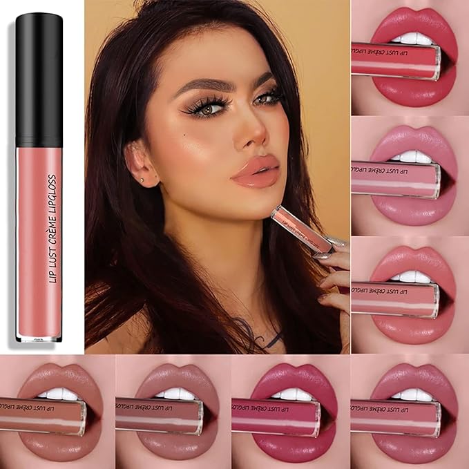 12 Colors Lips Staining Lip Oil, 2025 Upgrade Cream Texture Lipstick Long-Lasting Moisturizing Lip Oil, Waterproof Lipstick Creamy Lip Gloss Non-stick to Cup (#04, One Size)