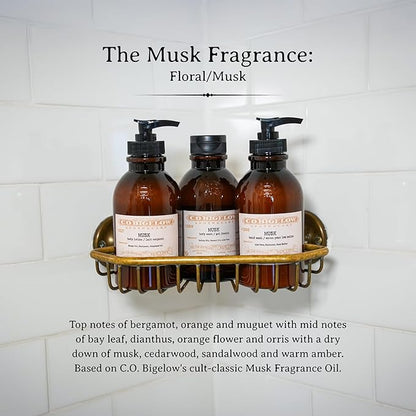 C.O. Bigelow Musk Body Wash, Iconic Collection Moisturizing Body Wash with Coconut Oil & Aloe Vera, 10.5 Fl Oz