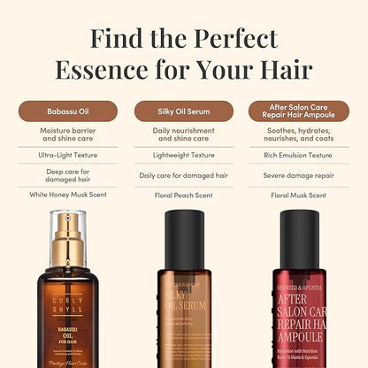CURLYSHYLL Silky Oil Serum | A lightweight hair serum | Ten of naturallyderived oil blends | EVE VEGAN 70ml