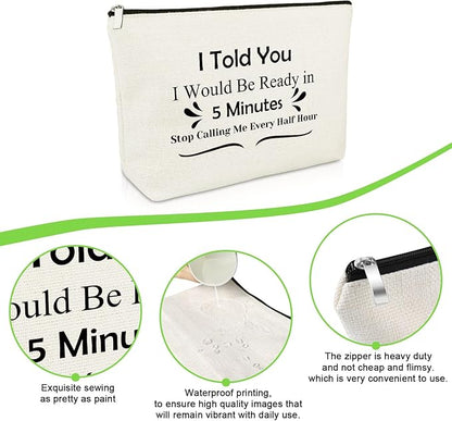 Prank Gifts for Friends Funny Makeup Bag Novelty Friendship Gifts for Girls Cosmetic Bag Humorous Birthday Present for Bestie Colleague Christmas Graduation Present for Sister Cousin Cosmetic Pouch