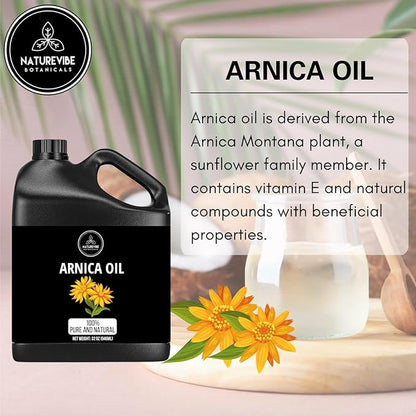 Naturevibe Botanicals Arnica Oil 32 Ounces | 100% Pure and Natural | Great for Skin Care and Hair Care
