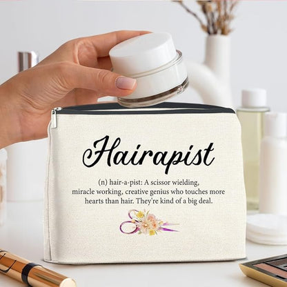 Hairstylist Makeup Bag Gifts for Hair Stylist Hairdresser Hairapist Cosmetic Bag Zipper Makeup Pouch