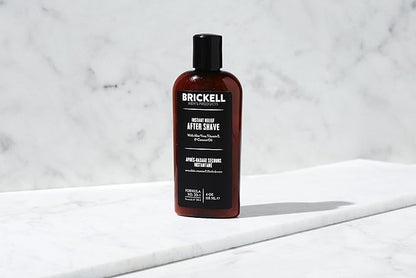 Brickell Men's Instant Relief Aftershave for Men, Natural and Organic Soothing After Shave Balm to Prevent Razor Burn, 4 Ounce, Unscented