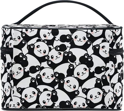 Makeup Bag, Animal Cute Little Panda Travel Makeup Organizer Bag Cosmetic Cases Toiletry Bags for Girl Women Ladies