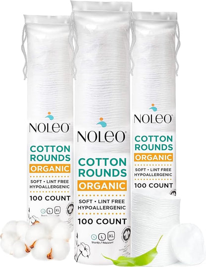 NOLEO Cotton Rounds (3x300 Count)