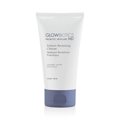 Glowbiotics Probiotic Revitalizing Cleanser 5 oz – Gentle Hydrating Face Wash with Probiotics, Peptides & Aloe Vera | Daily Cleanser for Sensitive, Dry & Aging Skin