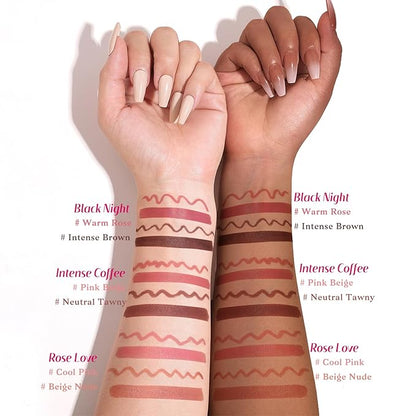 bayfree 2 PCS Lip Liner and Lip Stain Combo Set, High Pigmented Long Lasting Velvet Lip Tint, Well-Defined Lipliner, Weightless Waterproof Not Animal Tested, Matte Finish Makeup