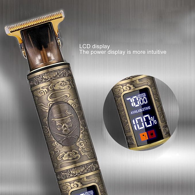 Hair Clippers for Men, Electric Engraved Dragon Hair Trimmer Shaver with Guide Combs, Rechargeable, Efficient Grooming, Quiet, Strong Copper Motor for Standby Haircut