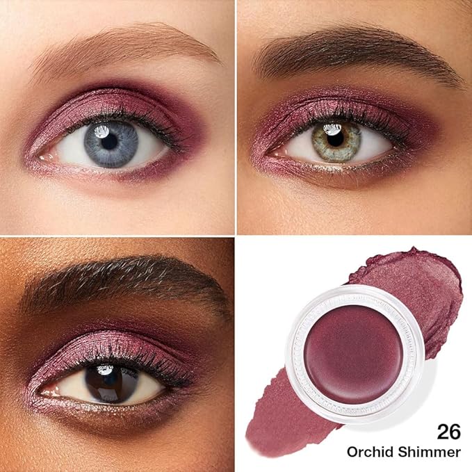 Single Cream Eye Shadow,Orchid Glitter Shimmer Natural Nude Monochrome Eyeshadow Palette,Waterproof,Long Lasting Naturing-Looking,Vegan & Cruelty-Free,26