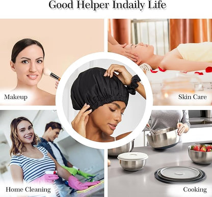 Satin Bonnet Silk Bonnet for Sleeping Women Double Layer Hair Bonnet Wrap Sleep Cap Gifts for Women Curly Hair