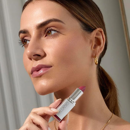 Palladio Herbal Lipstick, Rich Pigmented and Creamy Lip Color, Infused with Safflower, Ginseng, Ginkgo Biloba, Camellia and Aloe, Prevents Lips from Drying, Combats Fine Lines, Long Lasting, Brownie