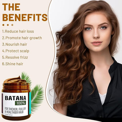 Batana Hair Growth Oil,Batana-Oils,Batana Natural Hair Growth Oils,Organic and Natural Ingredients - Promotes Hair Growthand Thickness for Men & Women