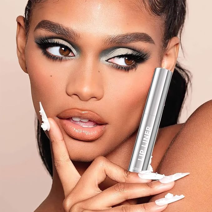 Peel Off Lip Liner Highly Pigmented - Lip Stain Long Lasting Waterproof for Women Girls, Lip Tint Stain Peel Non-Sticky & Smudge-Proof Easy to Use & Natural Finish (Black)