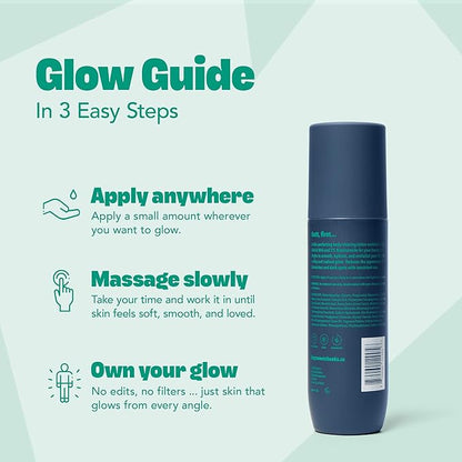 Skin Perfecting Body Blemish Treatment Lotion, AHA & BHA Glycolic Acid Body Lotion for Butt Blemish, Dark Spots, and Radiant Glow, It's Glowtime by Hey Sweet Cheeks, 6.76 oz