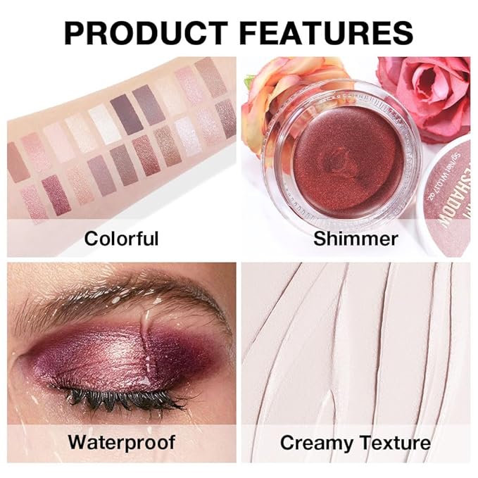 Single Cream Bright Nude Matte Eyeshadow Palette Makeup, Natural Single Mini Instant Holographic Eyeshadow For Women, Sombras Crema Para Ojos, Talc, Paraben & Cruelty Free, R01