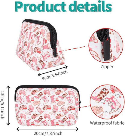 Cosmetic Bag Waterproof Neoprene Zipper Pouch Travel Portable Toiletry Makeup Bags Organizer Case for Women and Girls