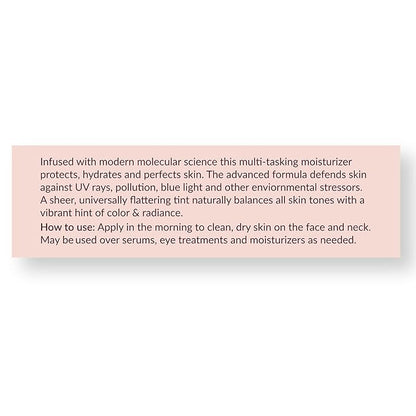 AVYA SPF 40 Sheer Tinted Moisturizer with Hyaluronic Acid & Green Chai – Advanced Ayurvedic Skincare Treatment for Balanced and Brighter Skin/Fair & Light Skintones Shade #1 (0.34oz/10ml)