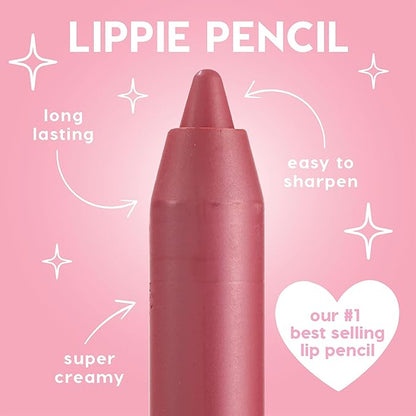ColourPop Pinky Promise Lippie Lip Pencil Kit - High-Pigment, Long-Lasting & Sharpenable Lip Liner with High-Impact Color - Includes Shades Oh Snap, Five Stars & Me Again (3 Count)