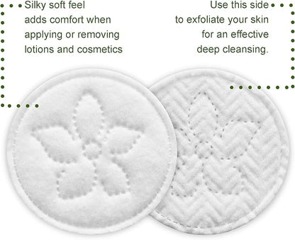 Premium 100% Cotton Rounds (300 Count) - Soft and Gentle Makeup Remover and Cleansing Pads for Face, Nail, and Personal Care - Absorbent, Textured, Lint-Free, and Hypoallergenic