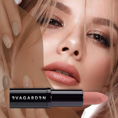 EVAGARDEN The Matte Lipstick - Velvety Texture and Vibrant Ultra-Matte Finish - Pigmented, Soft and Silky Formula and Smooth Application - Offers Bold Saturated Color - 636 Classic Nude - 0.1 oz