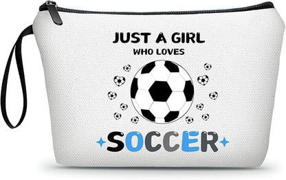Soccer Gifts,Soccer Coach Gifts,Soccer Gifts for Girls,Cosmetic Bags for Women,Birthday Gifts for Girls,Soccer Mom Essentials,Daughter Gifts from Mom,Friendship Gifts for Women