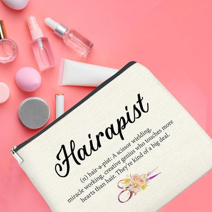 Hairstylist Makeup Bag Gifts for Hair Stylist Hairdresser Hairapist Cosmetic Bag Zipper Makeup Pouch