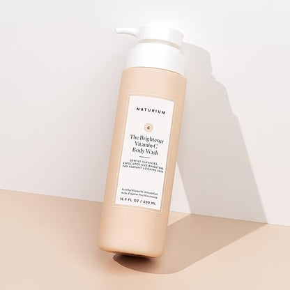 Naturium The Brightener Vitamin C Body Wash, Gentle Cleanser for Smoother-Looking Skin, Removes Dirt, Oil & Other Impurities, 16.9 oz