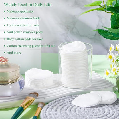 Maxcheck 2500 Pcs Cotton Rounds Bulk Exfoliating Rounds Cotton Rounds for Face Makeup Remover Pads Cotton Facial Pads Cotton Pads for Face Cotton Pads for Makeup Removal Toner Pads