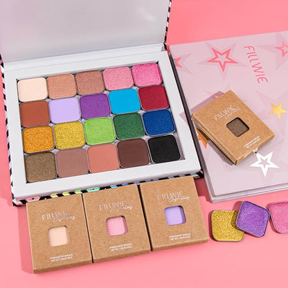 Shimmer Single Eyeshadow Fresh Light Green with Soft Glow Finish, Blendable Powder, Magnetic Pan for Custom Magnetic Makeup Palette (Halo Leaf)
