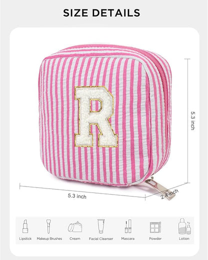 LETGO Gifts for Girls Teen Girl - Pink Preppy Makeup Bag Best Friend Birthday Gifts Teacher Gifts for Women Wedding Gifts Bridesmaid Gifts Daughter Teacher Wife Gifts Teen Girl Gifts R