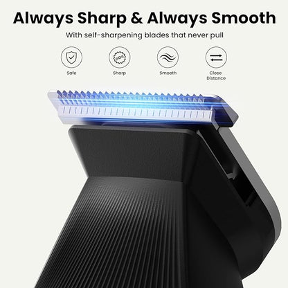 Yineel HC600 Beard Trimmer for Men, All-in-One Cordless Grooming Kit, IPX7 Waterproof Electric Razor & Hair Clipper for Face Mustache Body Nose Hair Trimming, Precision Blades, Gifts for Men Barber