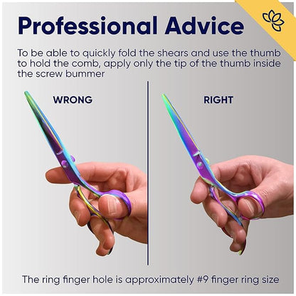 Equinox Razor Edge Series Professional Hair Scissors - 6.5” Premium Japanese Stainless Steel Hair Cutting Scissors, Hair Shears, Hair Razors for Hair Cutting, Barber Accessories & Hair Salon Supplies