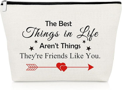 Best Friend Ever Makeup Bag Best Friend Birthday Gifts Inspirational Gifts for Women Friendship Presents for Soul Sister Christmas Mothers Day Presents Friendship Appreciation Travel Cosmetic Pouch