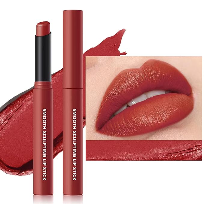 Matte Lipstick For Women Girls 24Hr Wear Waterproof Long Lasting Hypoallergenic Lipsticks - Lightweight Non-Drying, Fade-Resistant Formula 12 Trendy Colors for Daily Use Vegan & Cruelty-Free 10