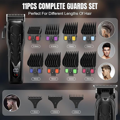 Lanumi Professional 3 in 1 Hair Clipper and Trimmer Set Men Electric Razor Shavers Beard Trimmer Rechargeable Barber Clippers Haircut Kit Gifts for Him,for Barbers