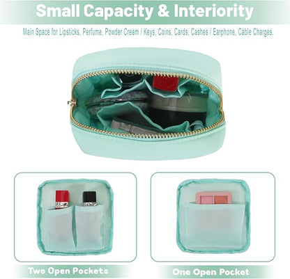 Travel Essentials Makeup Bag for Women Water-resistant Toiletry Organizer Nylon Cosmetic Pouch Preppy Stuff