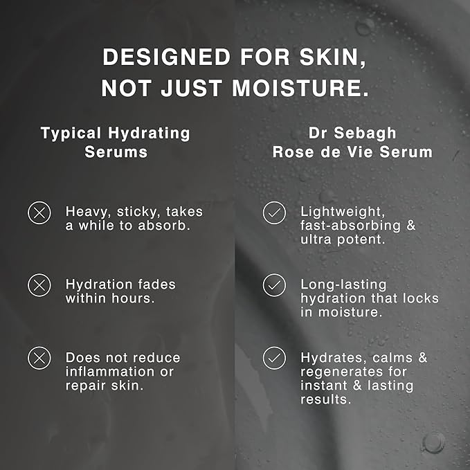 Dr Sebagh Rose de Vie Serum - 1 fl oz - Award-Winning Nourishing Anti-Aging Formula - Use with Dry, Mature, or Sensitive Skin - Designed to Soothe Redness & Irritation - Regenerating & Invigorating