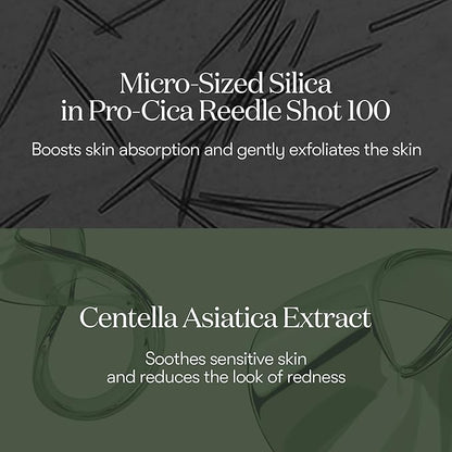 VT COSMETICS Pro Cica Reedle Shot 100 2-Step Hydrogel Mask(34.5gx4ea), Intensive Calming, Exosome Centella Asiatica, Blemish Relief, Overnight Melting Mask, Korean Facial Mask