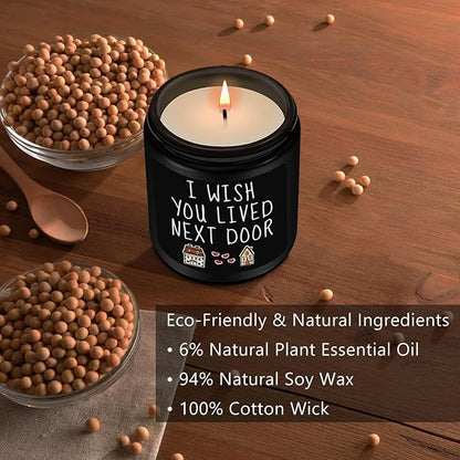 Birthday Unique Men Gifts, I Wish You Lived Next Door Scented Candles, Birthday Gifts for Men
