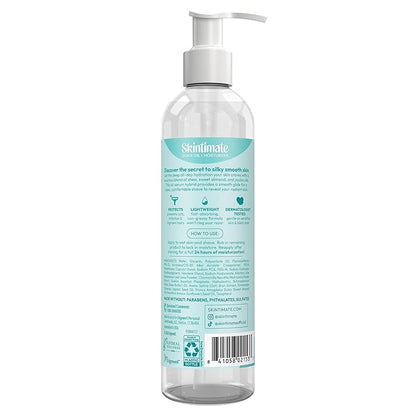 Skintimate 2-in-1 Shave Oil & Moisturizer, Fragrance Free, 7.3oz | Shaving Oil, After Shave for Women Bikini Area Moisturizer with Vitamin E and Aloe, Shaving Cream Alternative, 7.3 fl oz
